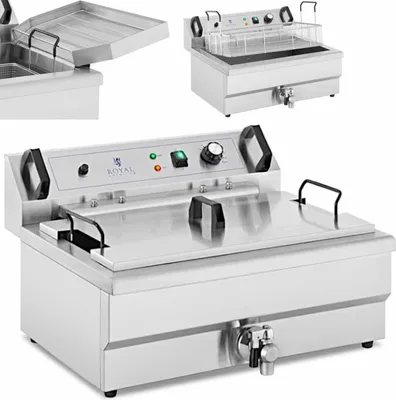 Zdjęcie produktu dla Smażalnik do pączków ryb frytek z ociekaczem 3000 W 16 l 230 V