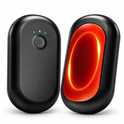 Produktbild von Elektrischer Handwärmer, magnetischer 2-in-1 Taschenwärmer mit 3 Heizstufen, LED Anzeige, USB-C Akku Handwärmer für Winter & Outdoor