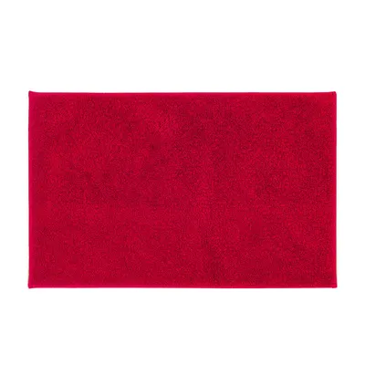 Produktbild von Floordirekt Badematte Nasa, weicher Badvorleger Badezimmer Teppich, rutschhemmend, fußbodenheizungsgeeignet, ohne ausfransen – Rot, 60x90 cm