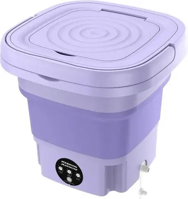 Produktbild von Mini Outdoor-Waschmaschine für Socken und Unterwäsche - Paars - 29,5 x 29,5 x 29 cm