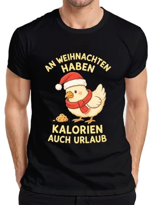 Immagine prodotto di Maglietta da uomo Calories Have Holiday Christmas Chicks Funny Gift, nera, XXL