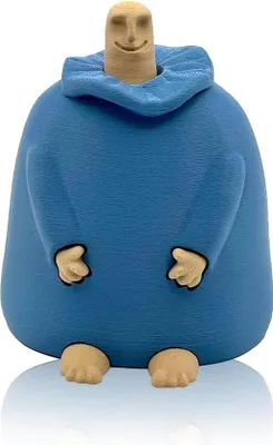 Productafbeelding van Unyqoos® Decoratieve figuur van hars – lachende sculptuur, decoratieve figuur 13 x 12 cm, moderne decoratie voor woonkamer, slaapkamer, kantoor, plank