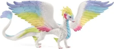 Produktbild von Drachen Figur, Schleich 70728 Bayala Regenbogen Drache, 34 x 23 x 11 cm, Spielzeug ab 5 Jahren, Bunt