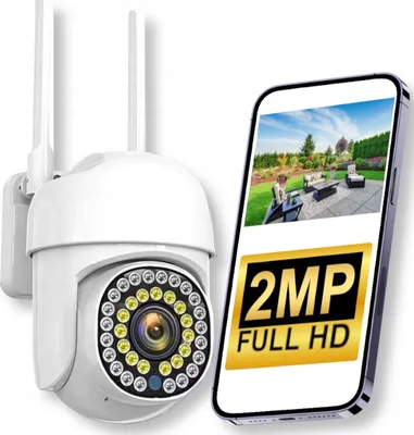 Produktbild von Ip Wifi Ptz Kamera 2Mpx Full Hd 1080P, Bewegungs- Und Sensorerkennung, Ip66