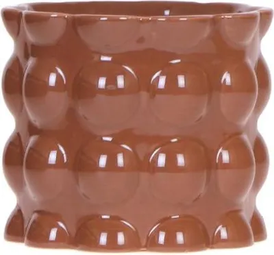 Produktbild von Kolibri Home | Baumwolle Shine Übertopf - Brown - Ø12cm