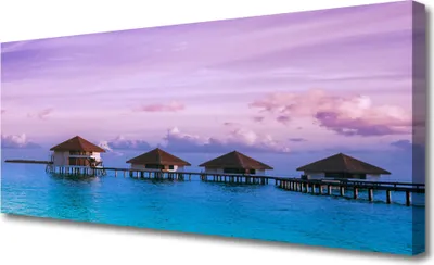 Produktbild von Tulup Leinwand-Bilder 125x50 Wandbild Canvas Kunstdruck Meer Architektur