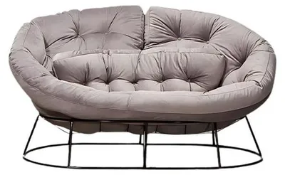 Immagine prodotto di Mobili da giardino di design a 2 posti color beige Lussuoso divano a due posti da terrazza