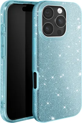 Immagine prodotto di Avizar, Custodia scintillante per iPhone 16 Pro Max - ultrasottile e antiurto, Blu