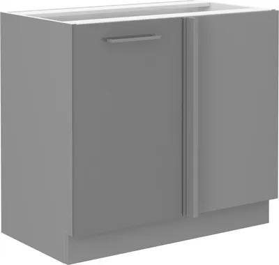 Obrázek produktu pro Prodloužená rohová skříňka ULLERIKE - šířka 105 cm, šedá