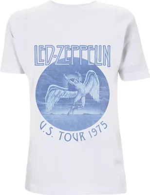 Obrázek produktu pro Led Zeppelin - tričko "Tour '75" pro muže/dámy Uni RO1534 (S) (Bílá)
