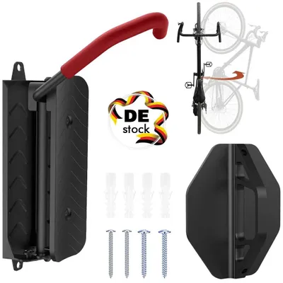 Immagine prodotto di Supporto a parete per biciclette, set da 2 pezzi, salvaspazio, ideale per garage, e-bike, mountain bike (MTB)