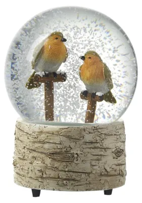 Schneekugel Wintervögel – Dekorative Wasserball Ornament