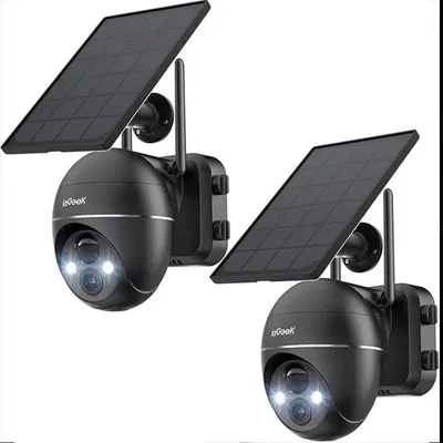 Zdjęcie produktu dla Kamera monitoringu zasilana energią słoneczną - ZS-GX1S - Do użytku na zewnątrz - Rozdzielczość 1080p Full HD - Podwójny obiektyw - Akumulator 5200 mAh - Kolorowa nocna obserwacja - Odporna na warunki atmosferyczne