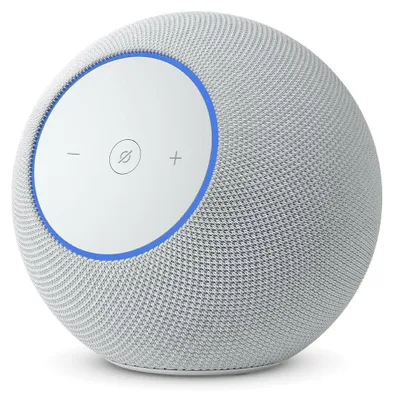 Image de Amazon Echo Studio, Amazon Alexa, sphérique, blanc, allemand, anglais, espagnol, français, italien, Dolby Atmos, 9,5 cm
