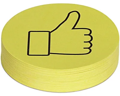 Image de MAUL Cartes de modération rondes en papier 100 pièces 9,5 x 9,5 x 0,02 cm jaunes