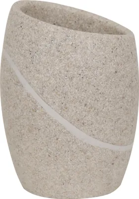 Zdjęcie produktu dla MSV Kubek na szczoteczki do zębów Uchwyt na szczoteczki do zębów Malua 8,2 x 11,1 cm Jasnoszary