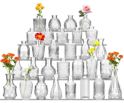 Image de Set de 30 mini vases en verre pour fleurs