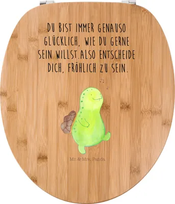 Produktbild von Mr. & Mrs. Panda WC Brille Schildkröte Pfeifen - Transparent - Geschenk, Klodeckel, Toilettendeckel, Trennung, Depression, Klo-Deckel, WC-Sitz, Sitz, Schildkröten