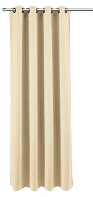 Produktbild von Vorhang beige uni Ösen 140x245 cm Moderner Ösenvorhang blickdicht Gardine Ösenschal