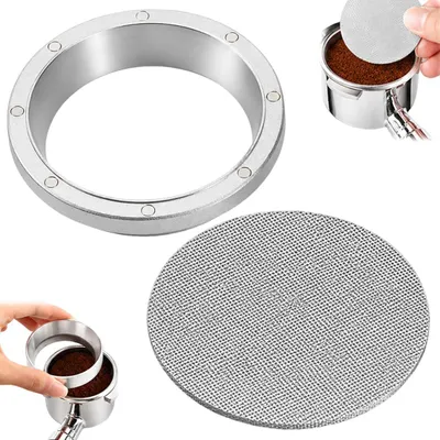 51 mm Bodenloser Siebträger mit Kaffeefilter, 2-teilig, Aluminium