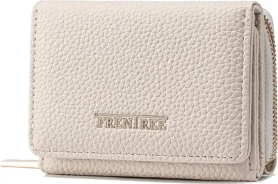 Produktbild von Frentree Geldbörse Damen Portemonnaie mit Reißverschluss, 8 Kartenfächer, Scheinfach, Kompakte Brieftasche mit Dokumentenfach – elegant & alltagstauglich
