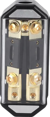 Produktbild von 2-Wege-100-A-Sicherungshalterkasten 1x0GA In 2x4GA Out Verteilerblock für Auto-Stereo-Audio-Modifikation