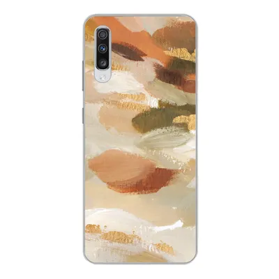 Produktbild von MuchoWow® Handyhülle Schutzhülle Hülle für Samsung Galaxy A70 Farbe - Gold - Braun Silikon Softcase Handy Hülle - Schutzhaube