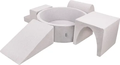 Produktbild von KiddyMoon Spielplatz Aus Schaumstoff Mit 200 Bälle 7cm Hindernisläufen Version 3 Rund Bällebad Mit Bunten Bällen Für Babys Und Kinder