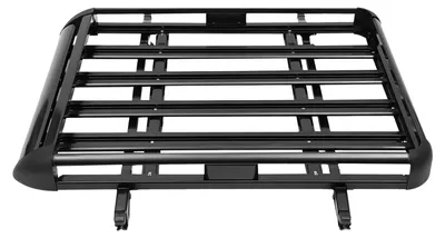 Produktbild von Dachgepäckkorb für SUV - Gepäckträger / Dachträgerkorb - 127x97 cm - 68 kg Traglast - Aluminiumlegierung & ABS - Schwarz
