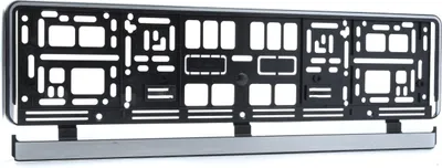 Image de Cadre de plaque d'immatriculation plug-and-play argenté et résistant aux intempéries