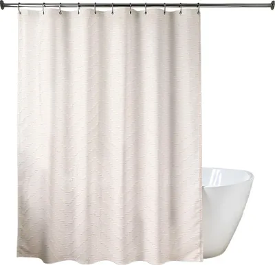 Produktbild von TENDANCE | Duschvorhang - Badvorhang - 180 x 180 cm - Beige - Wasserabweisend - Wasserdicht