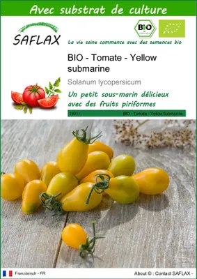 Image de SAFLAX  -- Tomate - Yellow submarine - 10 graines - Avec substrat - Solanum