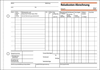 Produktbild von SIGEL RA517 Reisekostenabrechnungen, wöchentlich, A5 q, mit Blaupapier, 50 Blatt
