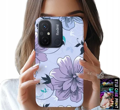 Produktbild von Etui Do Xiaomi Redmi 12C - Kwiatki Kwieciste Modne Wzory Plecki