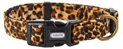Productafbeelding van Verstelbare Nylon Hondenkraag met Luipaardprint