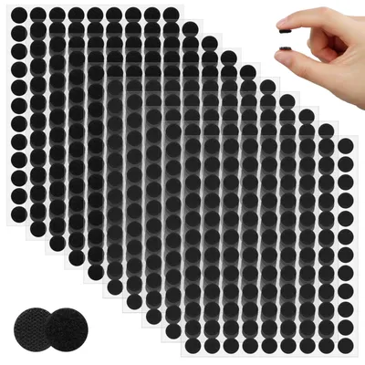 Produktbild von Selbstklebende Klettverschlüsse, 10 mm breit, 1080 Stück, schwarz
