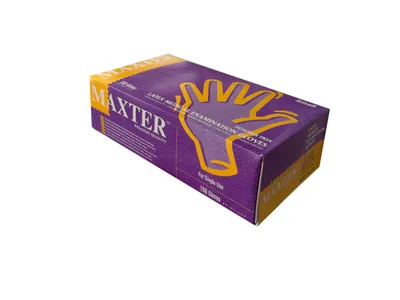 Produktbild von Maxter latex medical examination gloves, 100 pieces, size S, beige color, powder free, non-sterile