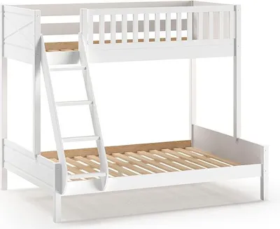 Produktbild von Etagenbett Karyl 208x158x175 Familienbett Massivholz Weiß