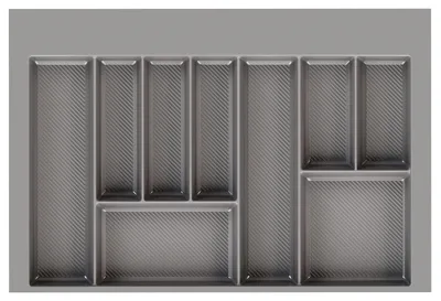 Produktbild von Sossai Besteckeinsatz Divio Grip 75 x 49 cm, 9 Fächer, Farbe: Anthrazit
