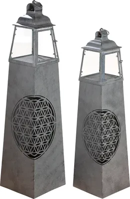 Produktbild von Gilde Laternensäule  Lebensblume  dunkelgrau, Säule H. 82 cm, inkl. 4 Magnete (zur Anbringung von Lichterketten) L= 30,0 cm B= 30,0 cm H= 118,0 cm 68688