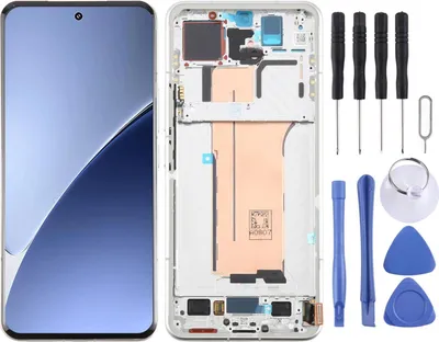 Image de Pour Xiaomi 15 Pro AMOLED écran LCD avec cadre pièce de rechange de réparation blanc