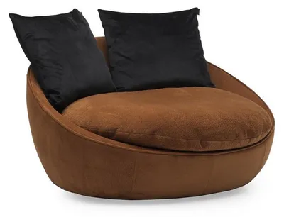 Produktbild von Runder Sessel Relax Stuhl Polster Einsitzer Couch Möbel Gepolstert Rund