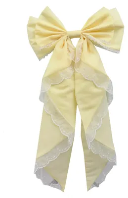 Produktbild von Abnehmbarer Satin-Schleifchentrail für Brautkleid – doppellagig