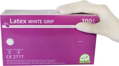 Produktbild von PAPSTAR unisex Einmalhandschuhe white grip transparent Größe L 100 St.