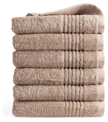 Image de Ensemble de 6 serviettes de bain 50 x 100 cm en 100% coton