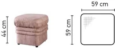 Produktbild von Lounge Hocker XXL Club Fußhocker Ottomane Pufa Stoff Textil Ottoman Design Dubai