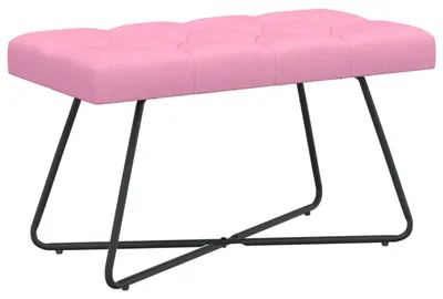 Obrázek produktu pro Lavička vidaXL s knoflíkovým prošíváním, růžová, 80 x 40 x 46 cm, látka