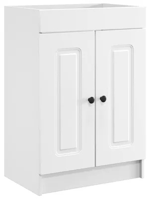 Image de Armoire sous évier de salle de bain Blanc 78,5 x 37,5 x 81 cm