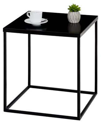 Produktbild von Beistelltisch HILAR 40 x 40 cm, Couchtisch mit schwarzer Metalltischplatte