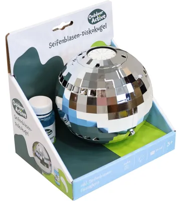 Productafbeelding van Groothandel GmbH - Zeepbellen-disco-bol, inclusief 50 ml vloeistof
